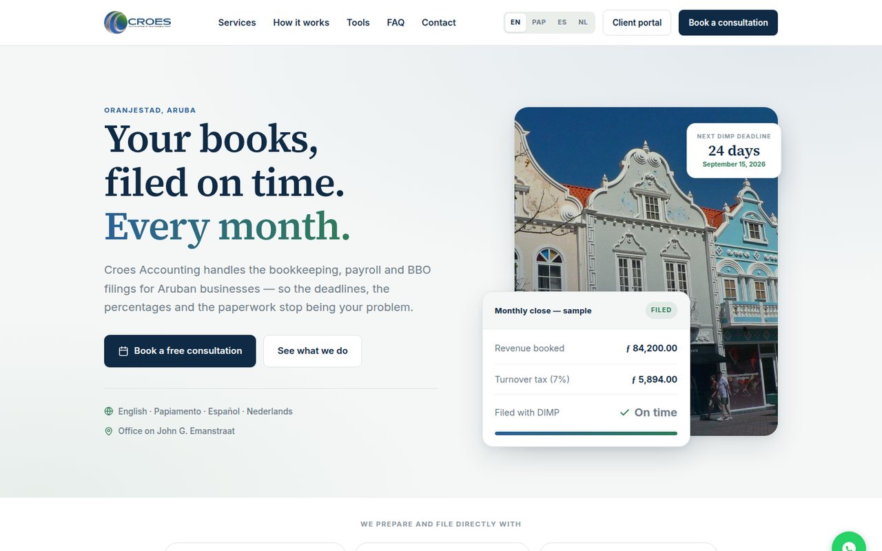Croes Accounting website